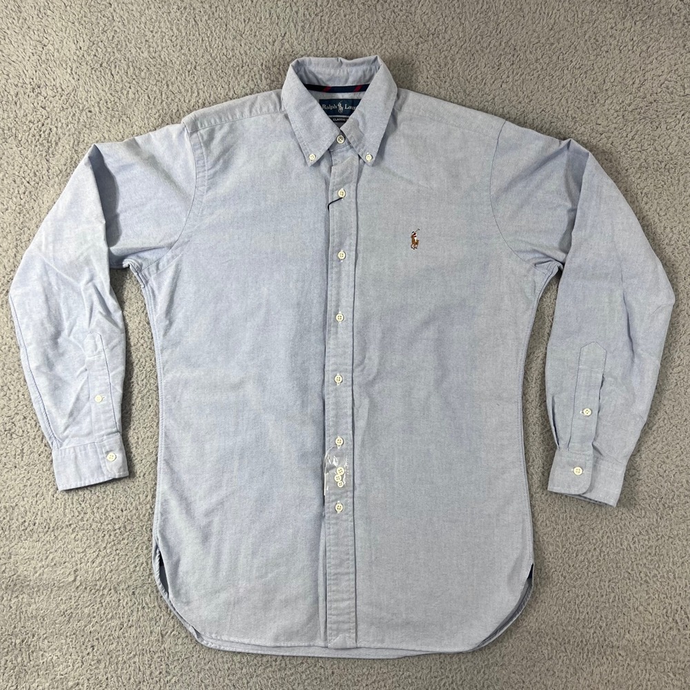 Ralph Lauren Oxford Shirt Mens S Light Blue Classic Fit Button Down Long Sleeve